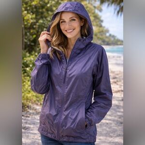 WOMENS SIZE 8 ISIS FLORAL RAIN JACKET COAT